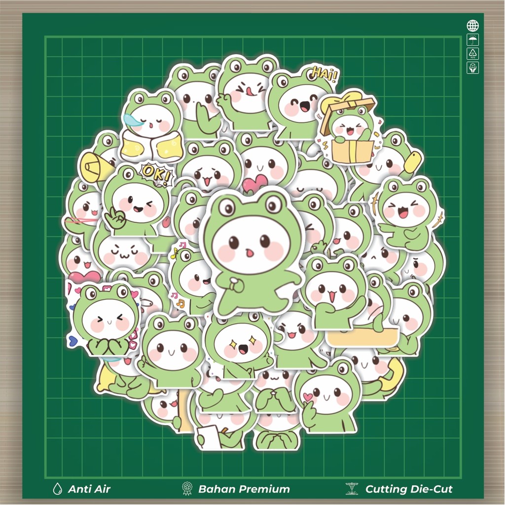 

HOT 50 PCS STIKER Stiker Si Kodok! Stiker Fashion Cars Decal Dingin Kartu Album Custom Vinyl Anti Air- Sticker Aesthetic Buku Journal Koper Casing HP Tablet Laptop Helm Motor Botol Minum