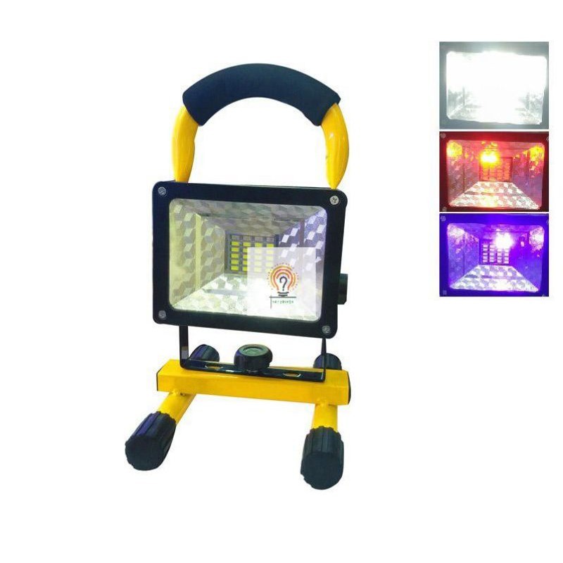 TERLARIS Lampu Flood Light Emergency Portable Recharge/ Kap Sorot Darurat RGB 30 Watt