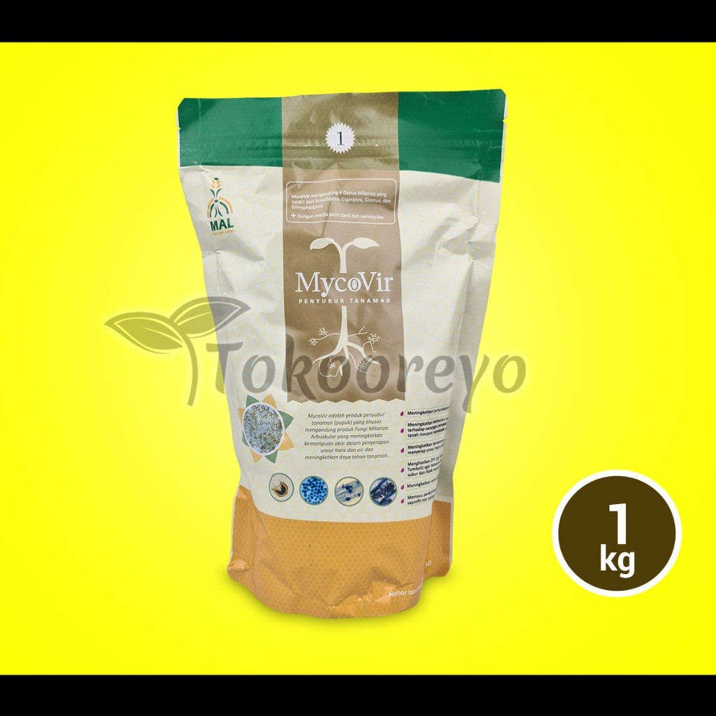 PUPUK HAYATI MYCOVIR 1 KG KEMASAN PABRIK MIKORIZA