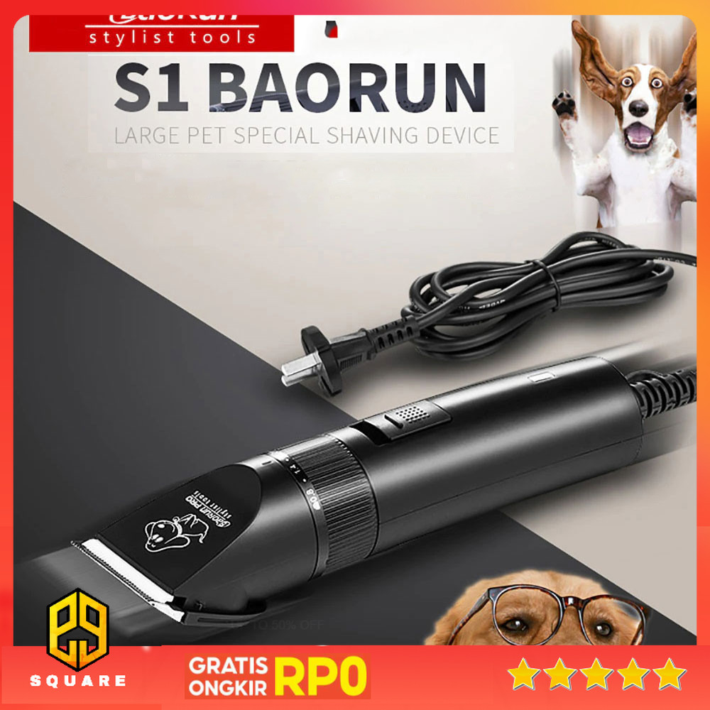 BaoRun PRO Alat Cukur Bulu Binatang Electric Pet Dog Hair Clipper - S1 Original 99 Square