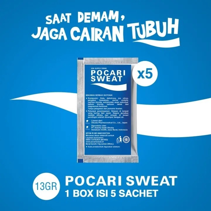 Pocari Sweat Serbuk / Bubuk Minuman Isotonik (isi 5 sachet)