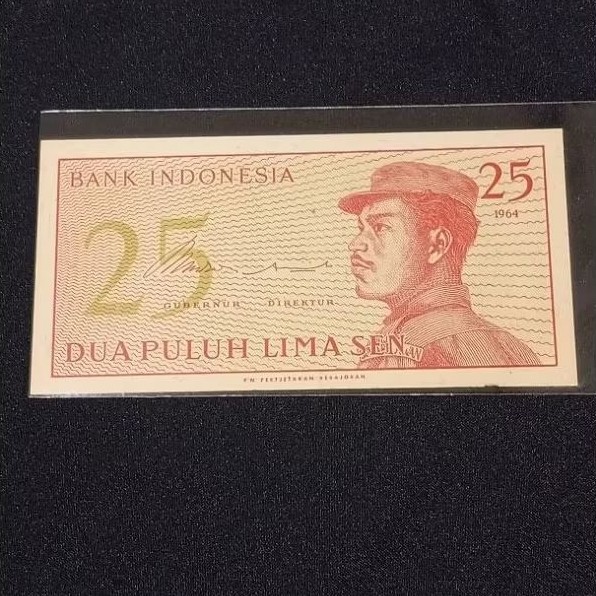 UIG45.   25 SEN DWIKORA 1964 GRESS ORIGINAL