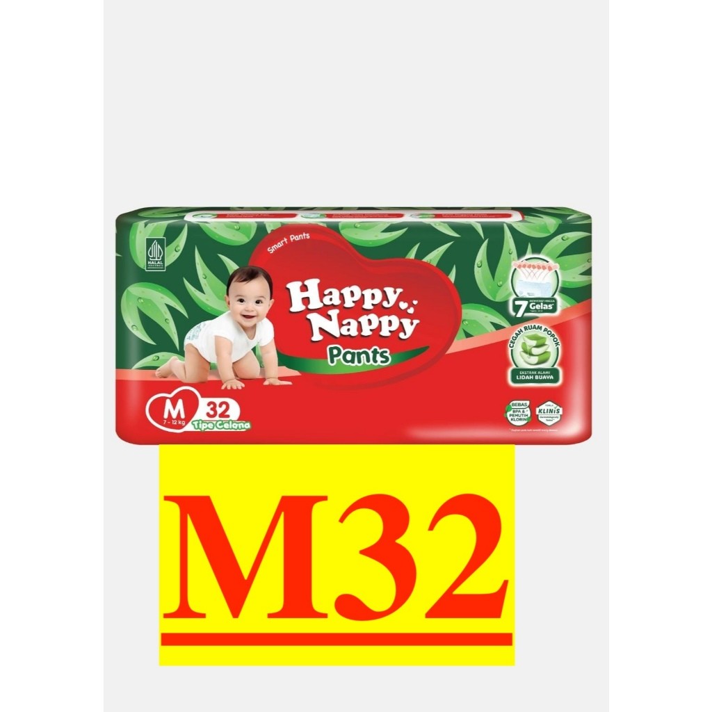 Paket Hemat 2 Bal Happy Nappy Pants celana / perekat NBS-40 M40 L40 S40 M32 L28 XL24 POPOK MURAH DIA