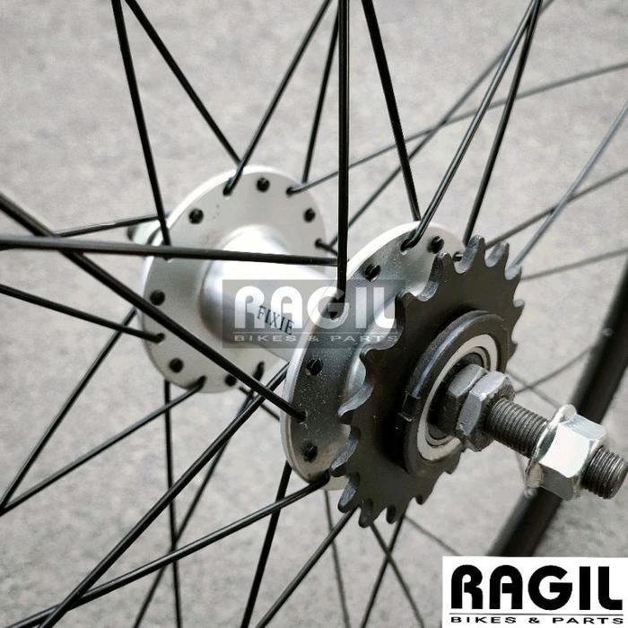 WHEELSET SEPEDA 700C 700 C ARAYA KS40 VELG RIM RIMS DOUBLE WALL ALLOY HUB FREEHUB DOLTRAP BEARING 17