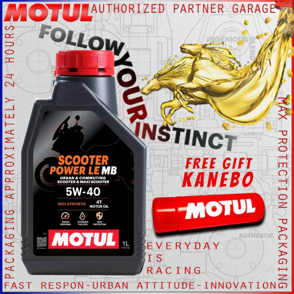OTOMAX Oli Motor Motul SCOOTER POWER LE 4T 5W40 0.8L 1L  & EXPERT LE 0,8 L 1 L SAE 5W40 10W30 10W40 