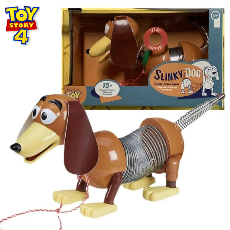 Original Disney Pixar Toy Story 4 Slinky Dog Talking Action Figures Model Doll Collection Speak Engl