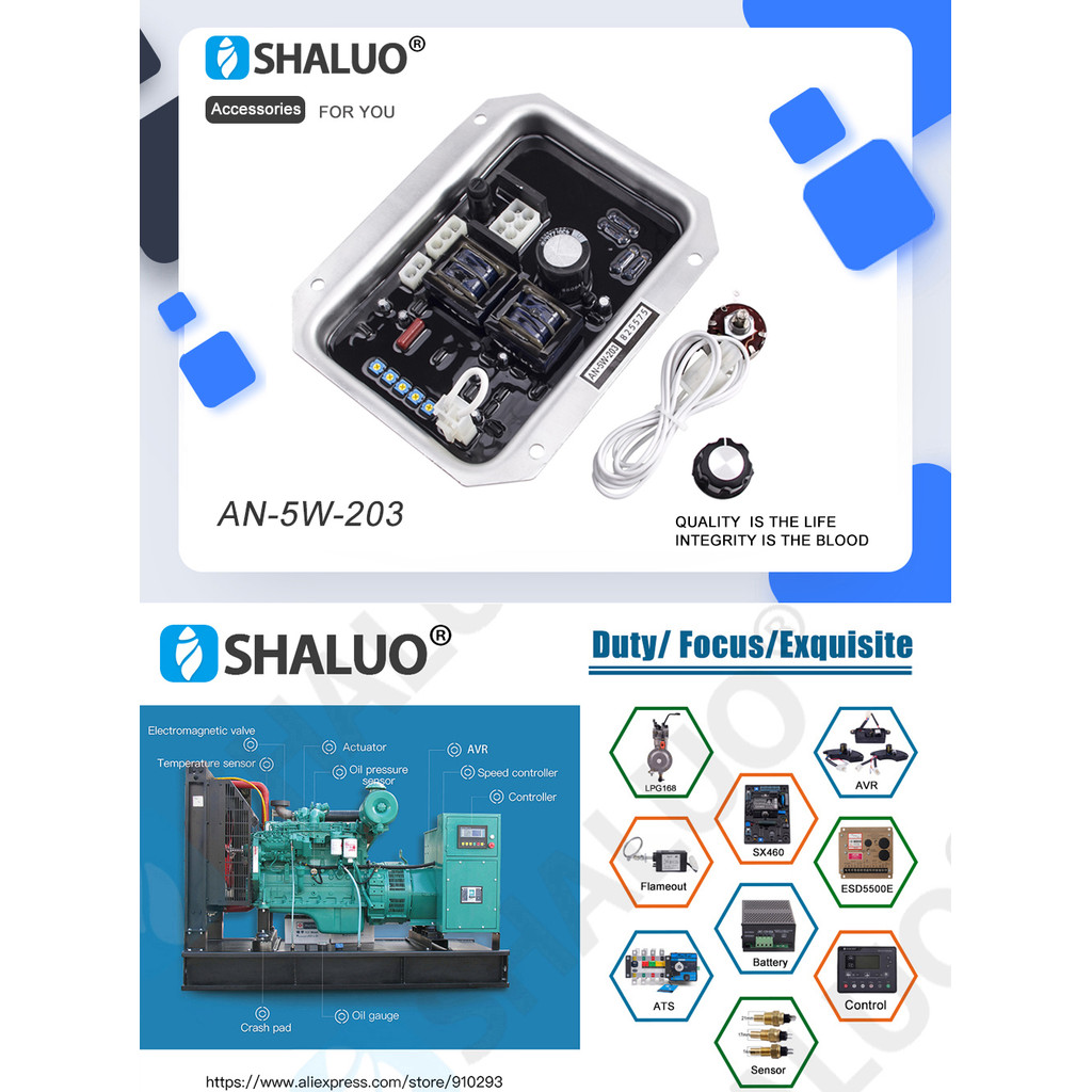 AN-5-203 AN-5W-203 AVR Automatic Voltage Regulator Stabilizer Control Module Japan Denyo Generator P
