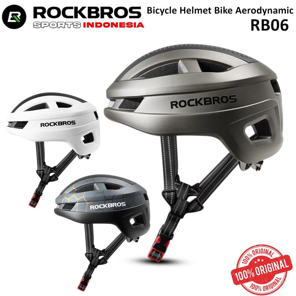 ROCKBROS RB06 Bicycle Helmet – Helm Sepeda Aerodinamis, Ringan & Stylish