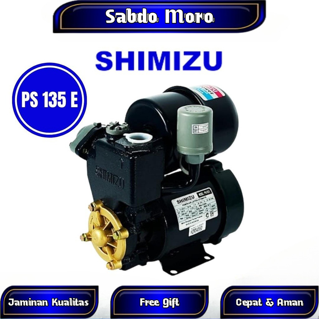 Pompa Air Otomatis Shimizu PS 135 E Daya Hisap 9m