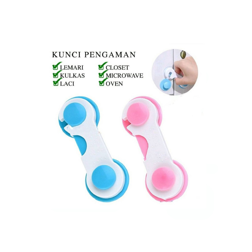 Tinggal Tempel KUNCI PENGAMAN PINTU LACI PLASTIK KUNCI PINTU ENGSEL PINTU KUNCI LACI