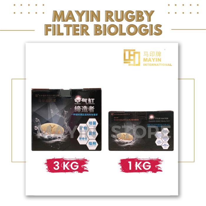 Klik Petfood REPACK MAYIN Rugby 1000gr 1kg Media Filter Biologis Rumah Bakteri Ikan