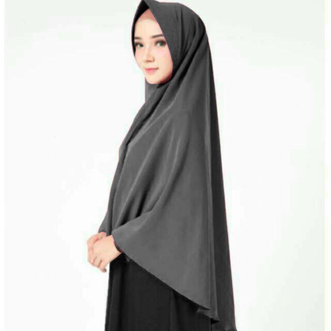 Hijab Instan Azizah Diamond Khimar Pinguin Jumbo Syari - Maroon