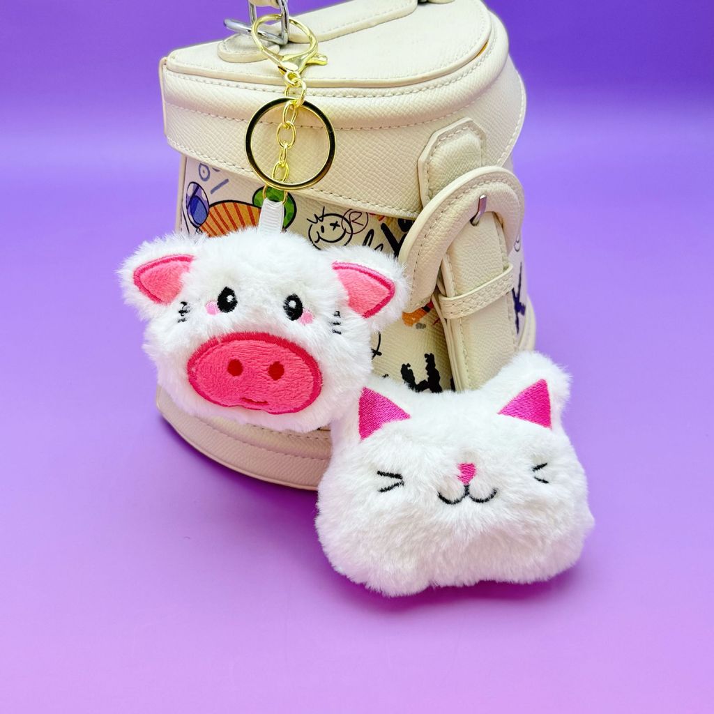 Gantungan Boneka Plush Kartun Gantungan Tas Boneka Plush Babi Lucu