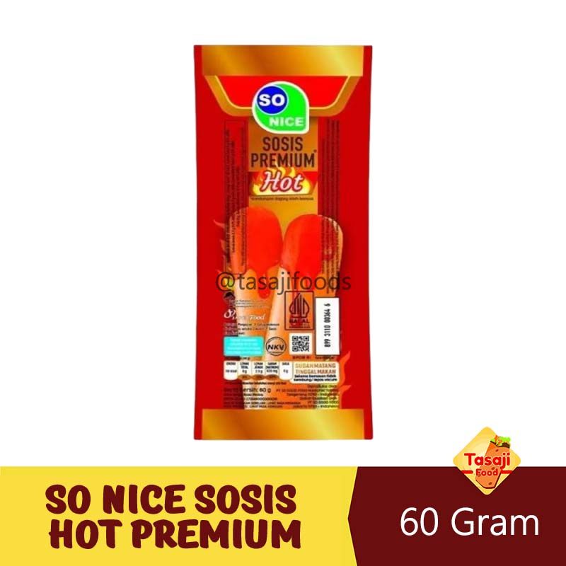 So Nice Sosis Hot 55 Gram Sosis Premium Tazaj