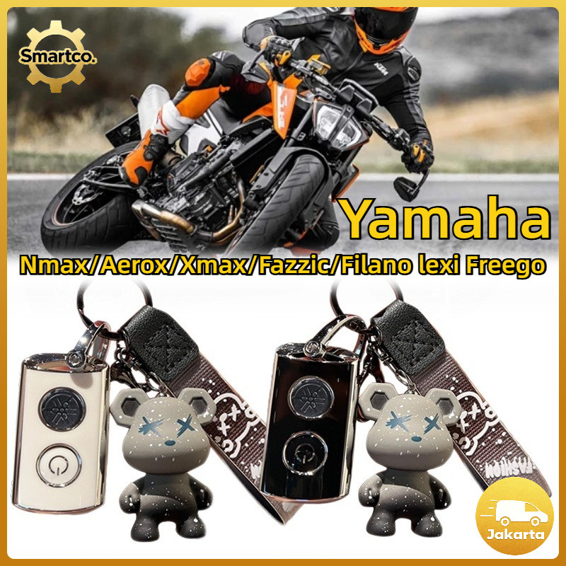 Cover Case Kunci Motor Gantungan Kunci Motor Key Protector Untuk Yamaha Nmax/Xmax/Filano/Fazzio/Aero