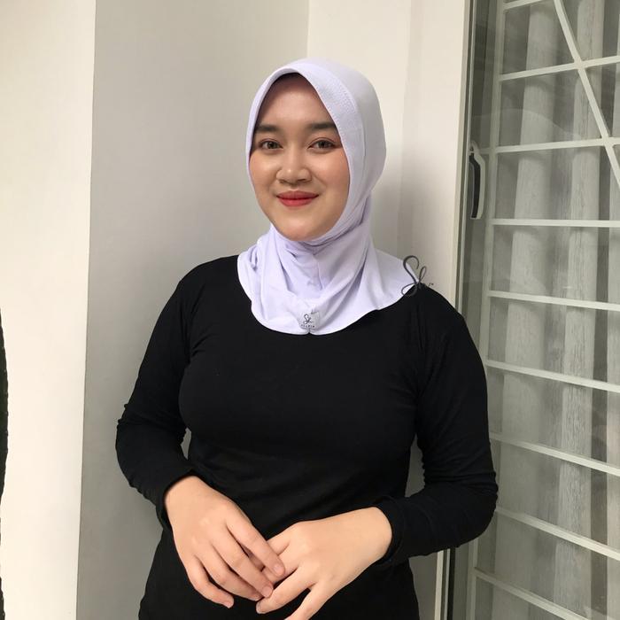 Hijab Bergo Sport Olahraga Instan - Putih Bersih