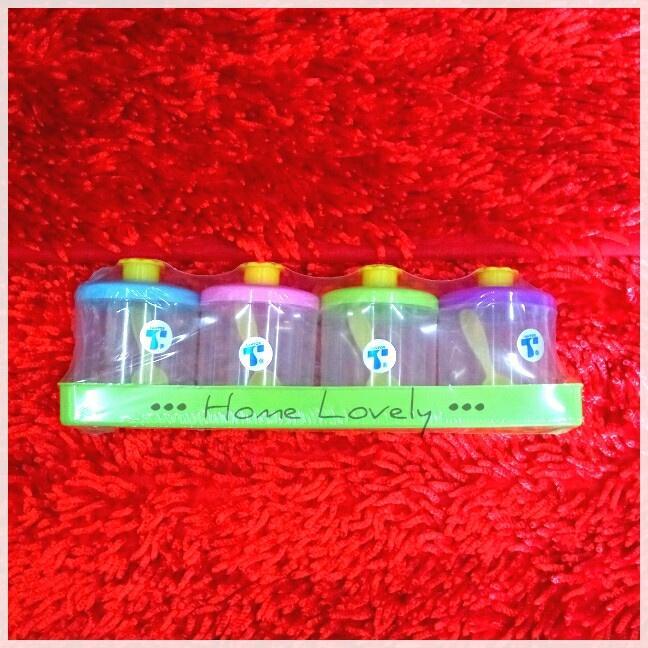 Tempat Bumbu Plastik Kecil Warna-warni Tantos / Rak Bumbu / Spice Set 5500