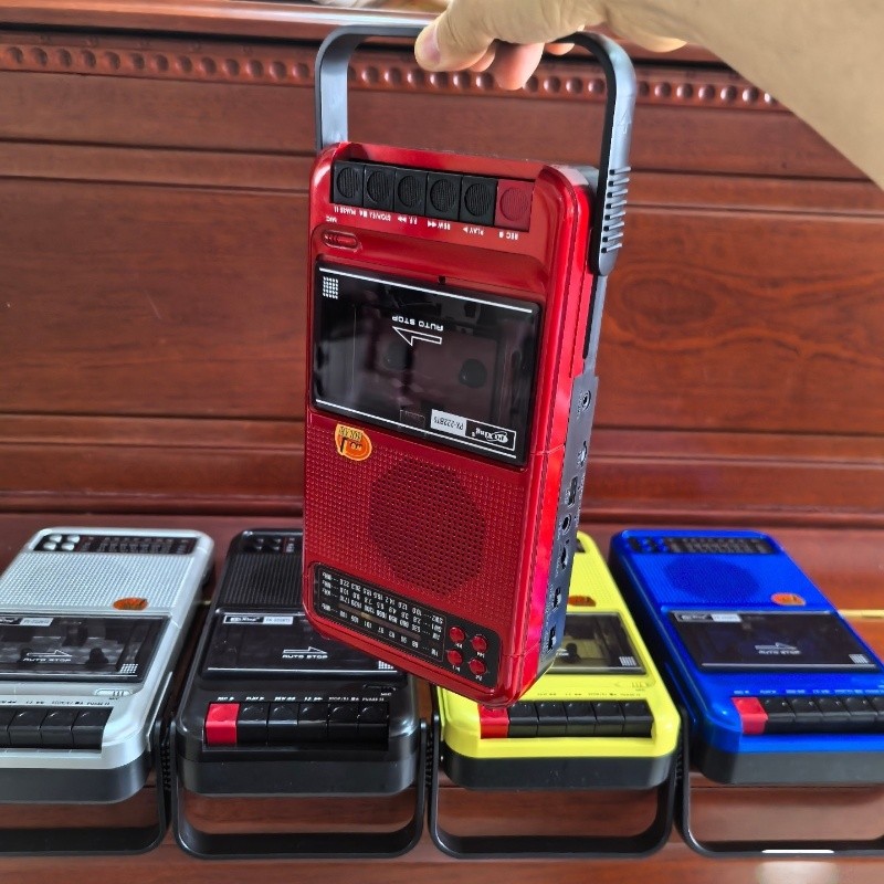 Portable AM/FM/SW1-2 4Band Radio Solar Bluetooth TF Card U Disk Tape Player MP3 Format Converter Rec