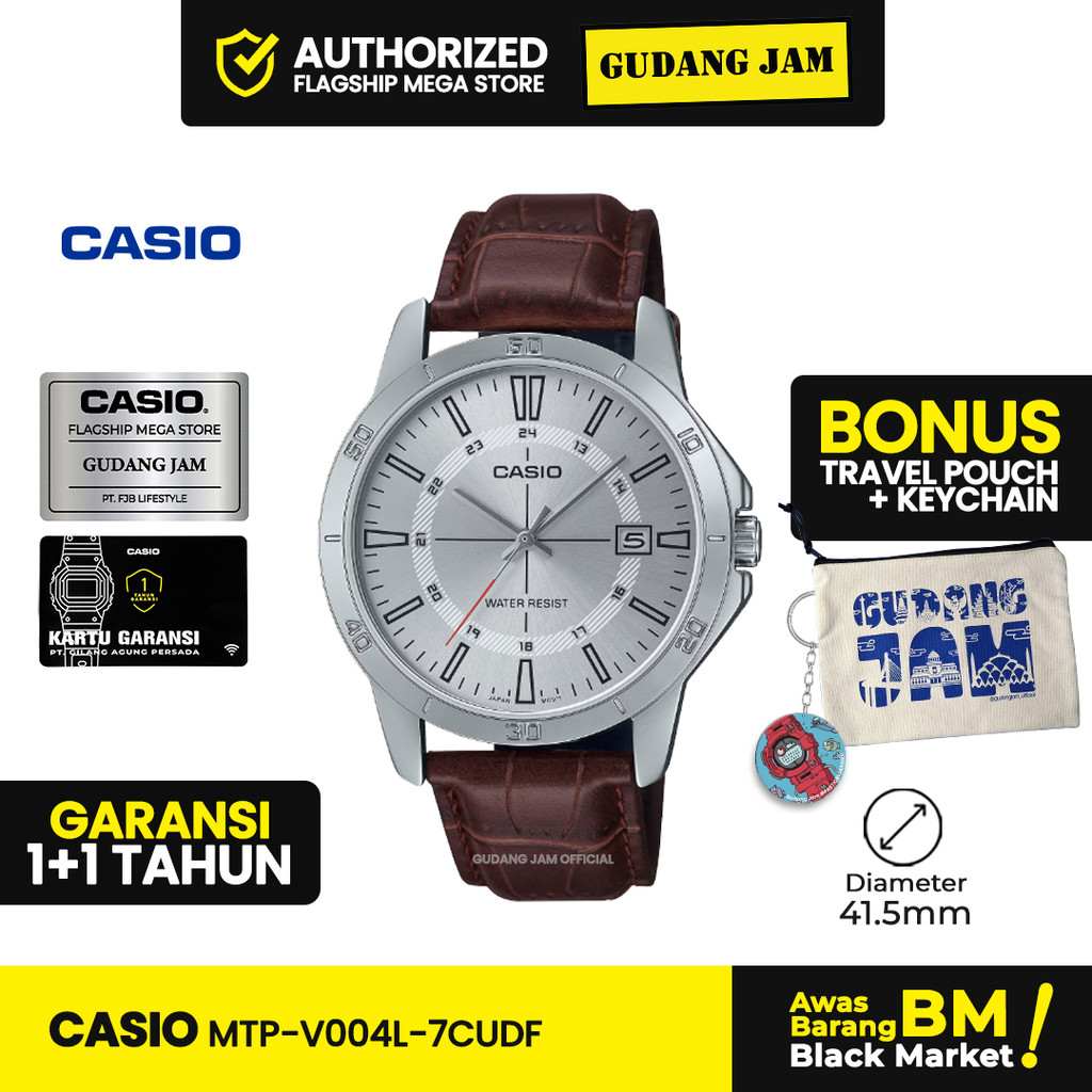 Jam Tangan Casio General MTP-V004L-7CUDF MTP-V004L MTP-V004 MTPV004L MTPV004