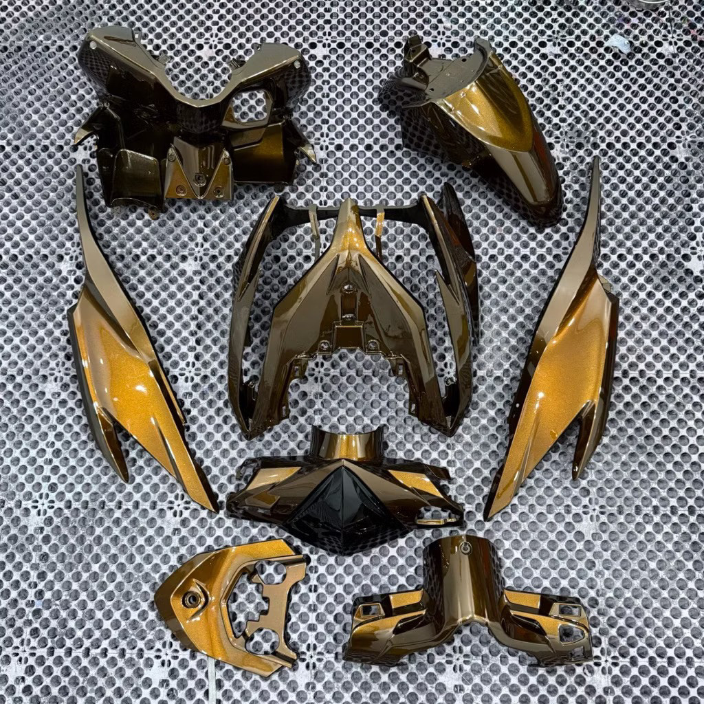 Cover full sett body halus vario 125 old bohlam kzr tahun 2012 2013 2014 warna coklat Lembayung Gold