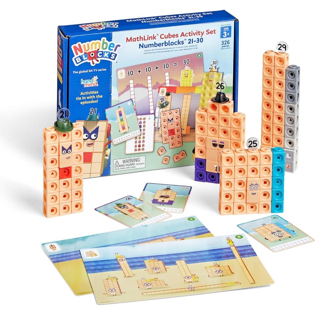 Hand2Mind Mathlink Cubes Numberblocks 21-30 Activity Set