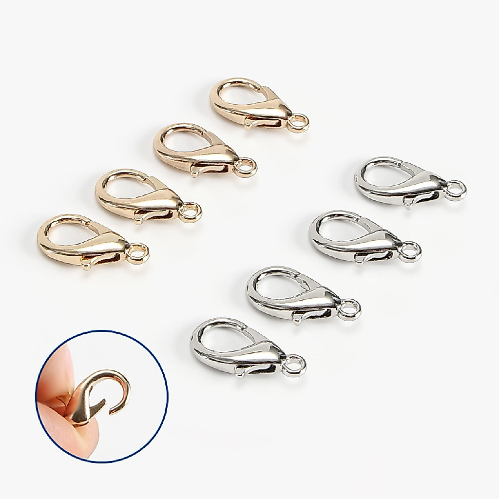 THEDIYLAB (5PCS) PENGAIT KOKOT UDANG UK 10mm 14mm 18mm 23mm | PENGAIT GANTUNGAN KUNCI SILVER | KOKOT