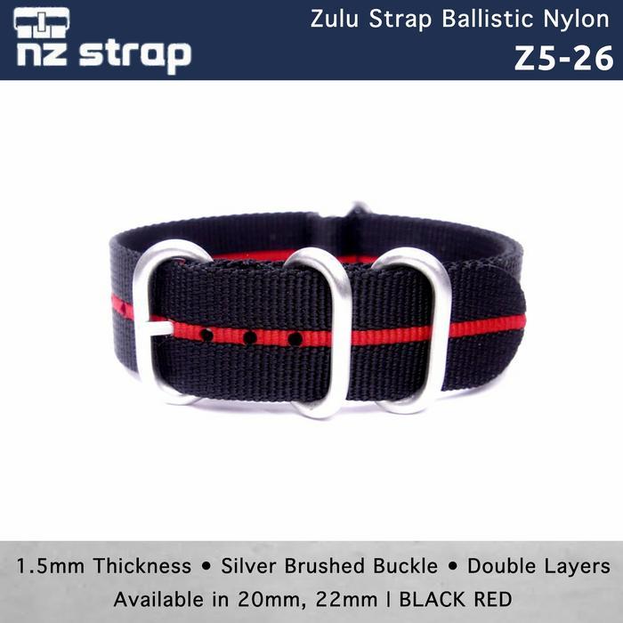 Zulu Strap Ballistic Nylon Premium [Z5-26] Tali Jam Tangan Nylon Zulu - 20mm