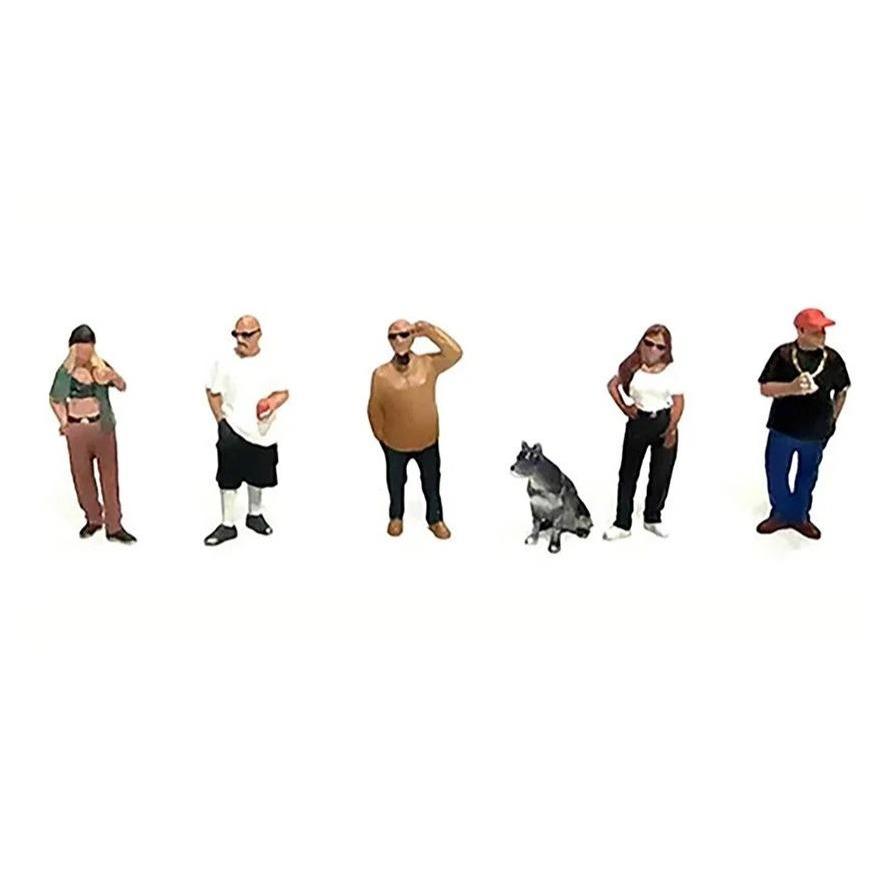 American Diorama Figure Curbside Crowd Skala 1:64 Mijo Exclusive