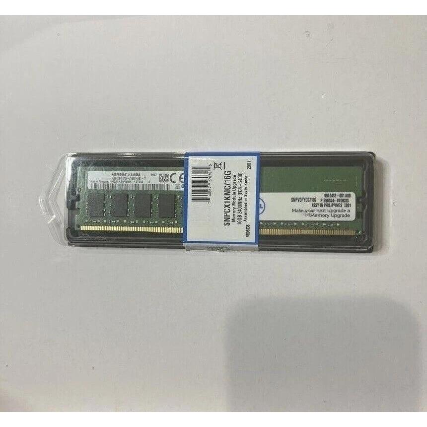 SNPCX1KMC/16G A9755388  2RX8 16GB DDR4 PC4-2400T Unbuffered UDIMM ECC Memory