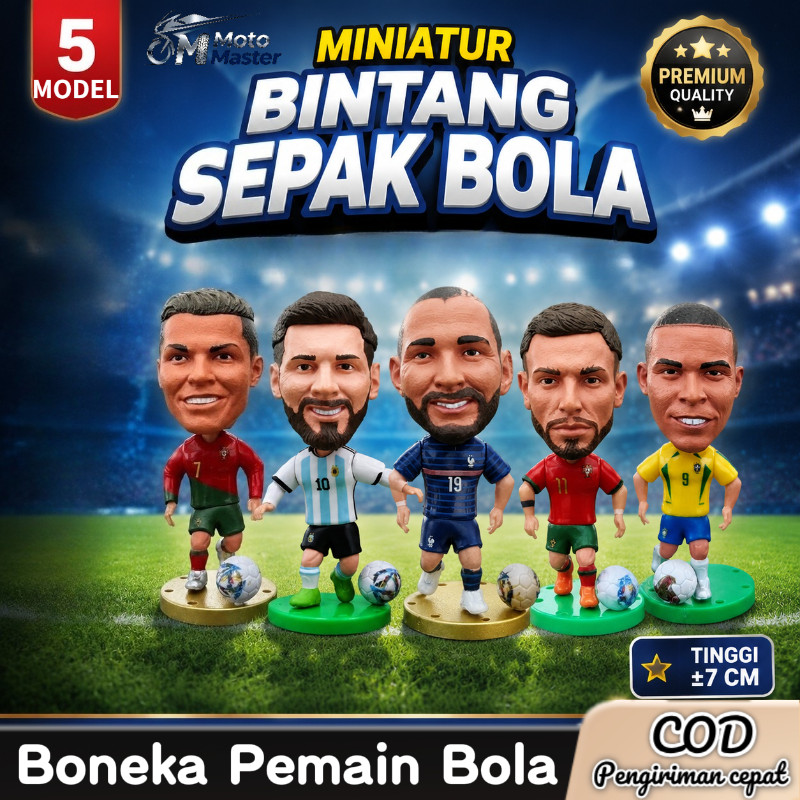 Pajangan Dashboard Mobil Boneka Pemain Bola Ronaldo Messi Pajangan Sepak Bola Untuk Dekorasi Meja Be