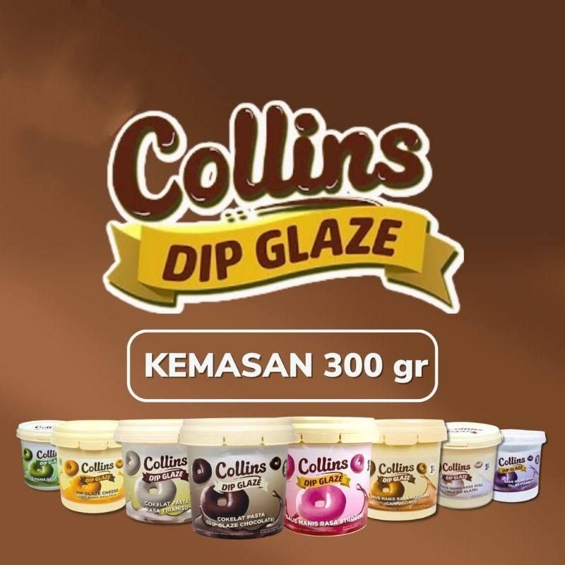 ll 300GRAM 300GR 300 GRAM COLLINS DIP GLAZE DIPGLAZE UKURAN EMBER PAIL PIL KECIL MINI SELAI OLESAN C