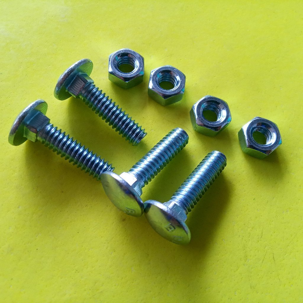 BAUT MUR CB M8x40 NIKEL / BAUT M8 X 40 PANJANG 4CM / BAUT 13 KUNCI 13 NIKEL BAUT PAYUNG BAUT PAGAR B