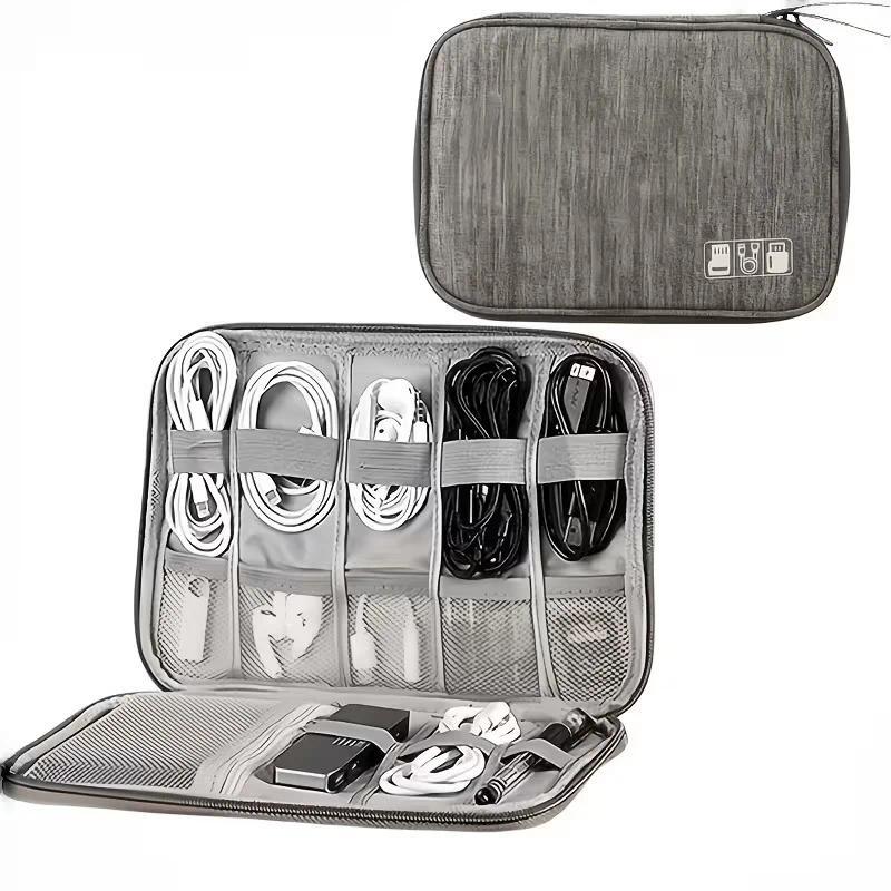 Multifunctional Electronic Device Travel Organizer Case, Electronic Accessories Storage Pouch, Porta