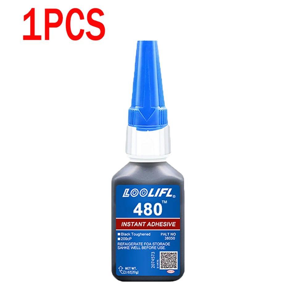 Loctite 480 Black Super Glue Quick-Bonding Emergency Repair Adhesive for Leather Rubber Wood Metal -