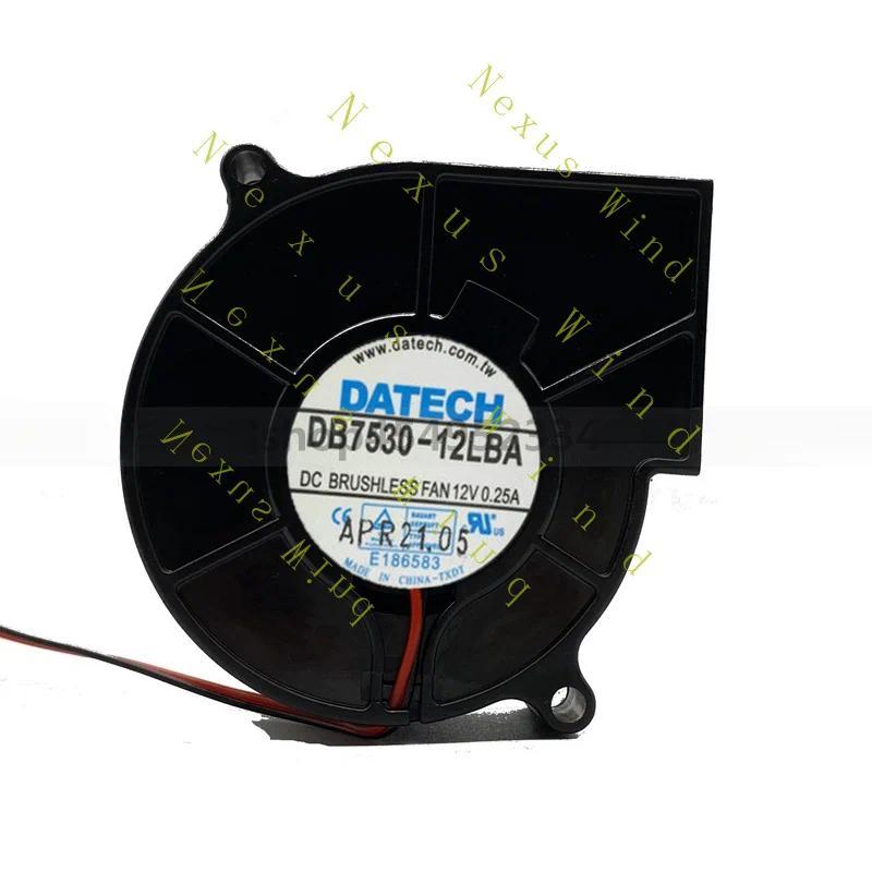 DB7530-12LBA Blower 7.5cm 7530 DATECH 12V 0.25ADual Bearing Turbo Fan