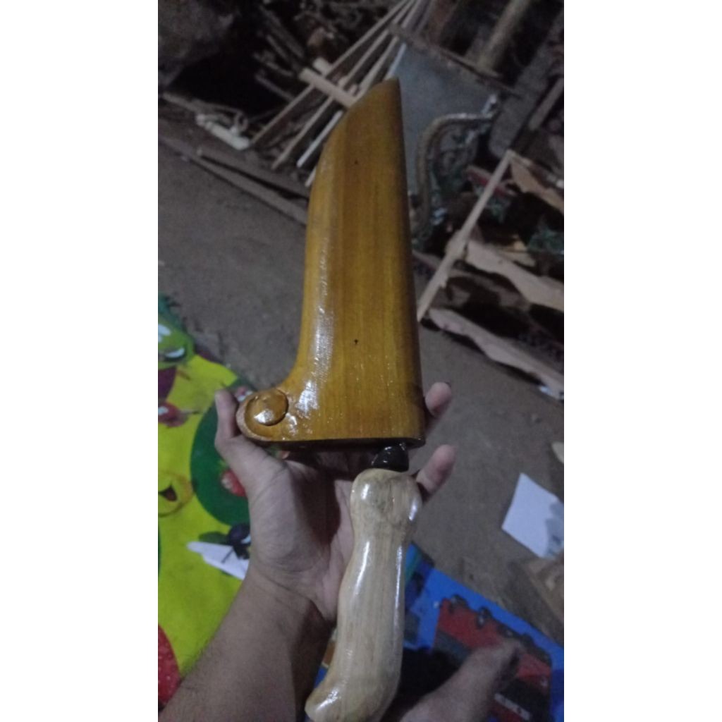 Miniatur Belati Wadung Pajangan Set Sarung Kayu