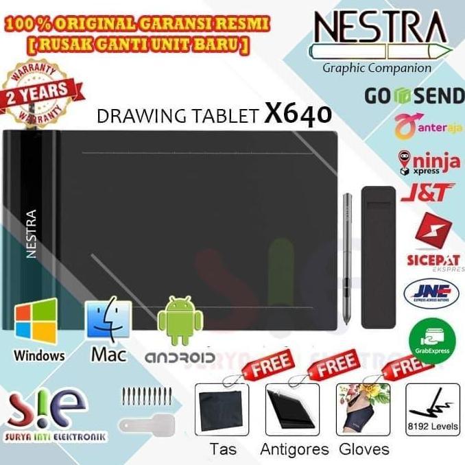 Pilihan - Veikk S640 - Nestra S 640 Drawing Pen Tablet Support Android Garansi