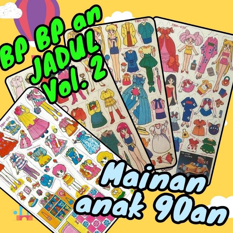 RP BPBPAN JADOEL Mainan Bepe Jadul BEPE BEPEAN KERTAS MAINAN BONEKA KERTAS JADUL BP JADUL BEPE JADUL