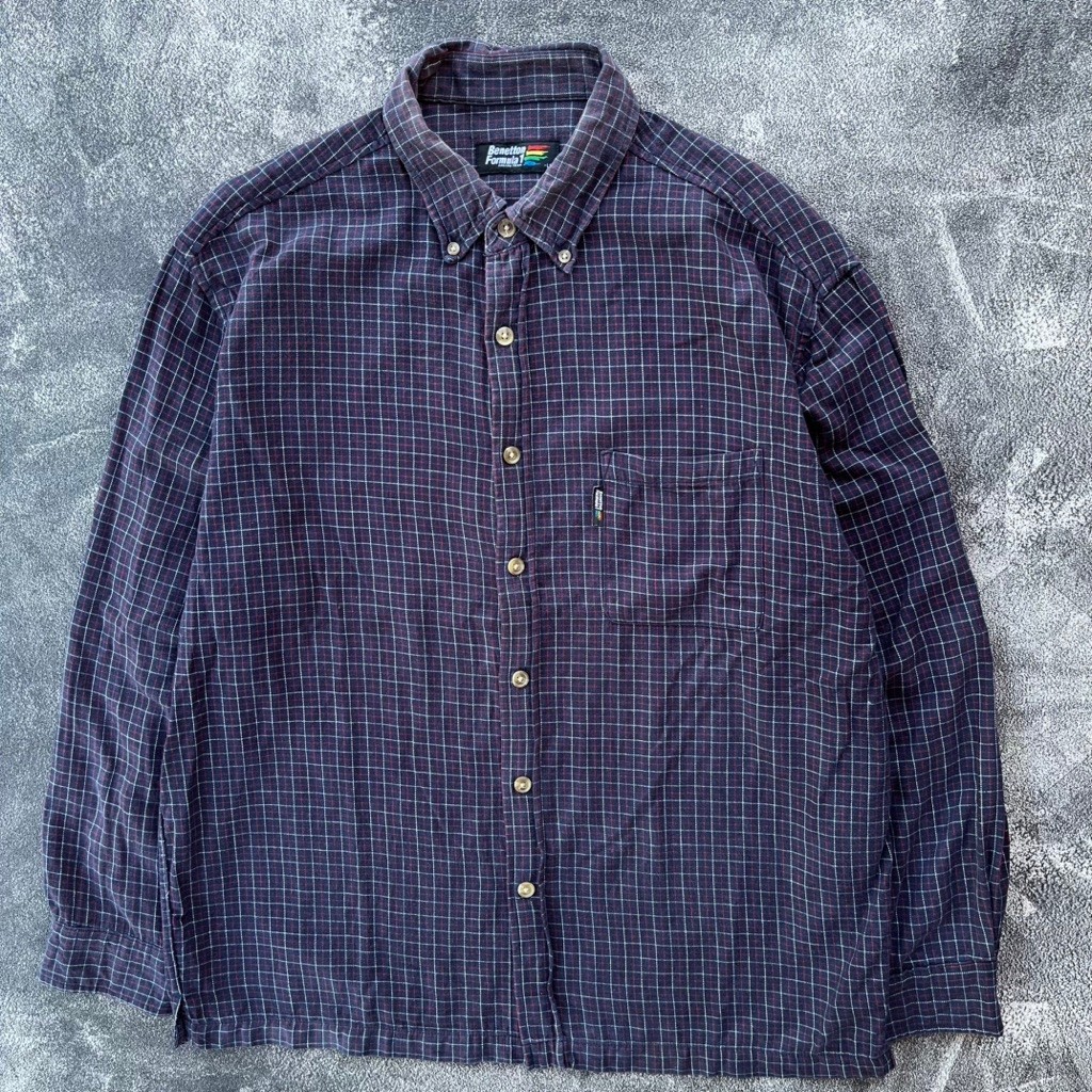 Vintage Benetton Formula 1 Flannel Shirt