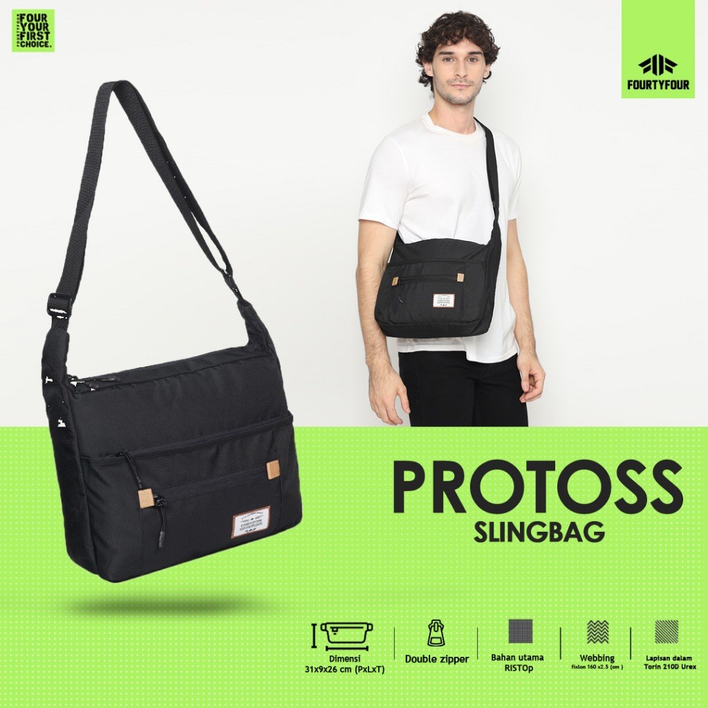 SALETas Selempang Pria FOURTYFOUR PROTOS - Slingbag Pria PremiumTERMURAH