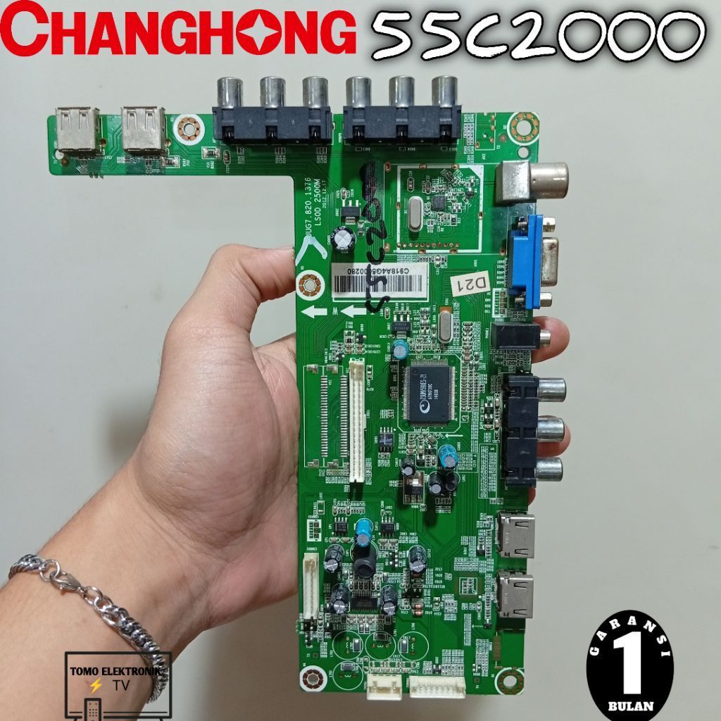 mb mainboard mesin tv changhong 55C2000 garansi satu bulan