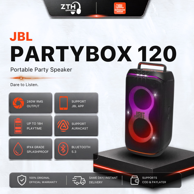 JBL Partybox Club 120 Portable Party Speaker Bluetooth