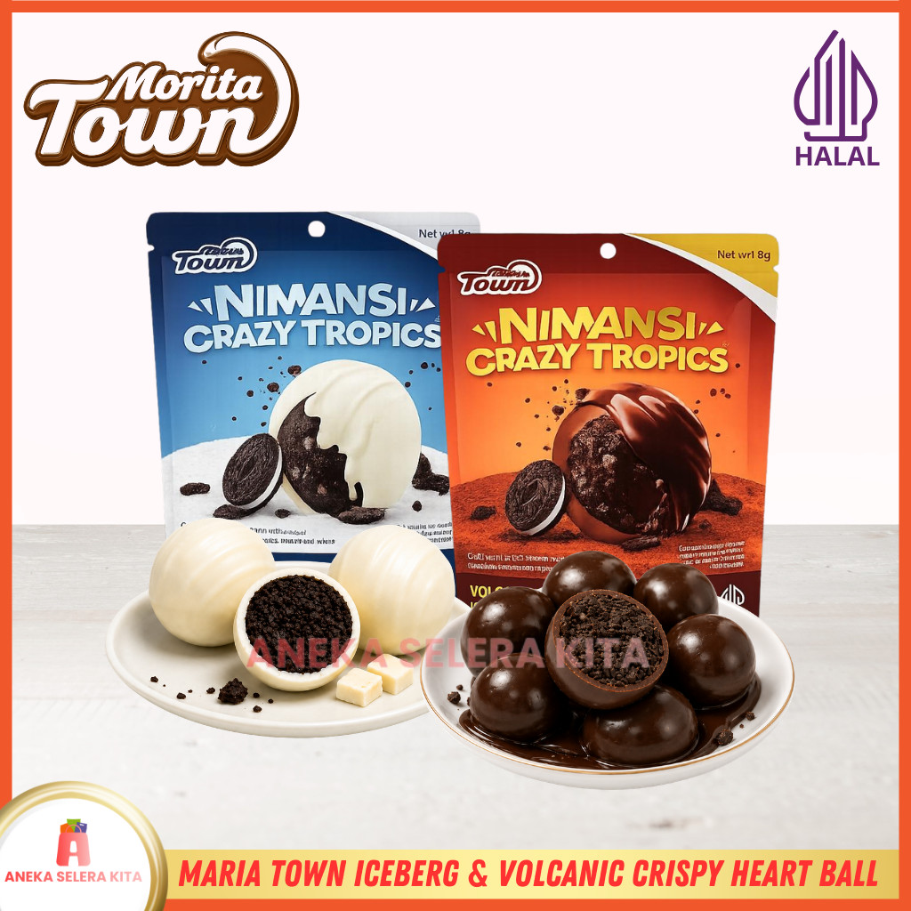 Morita Town Crispy Ball Original & Chocolate Flavour - Halal 88g