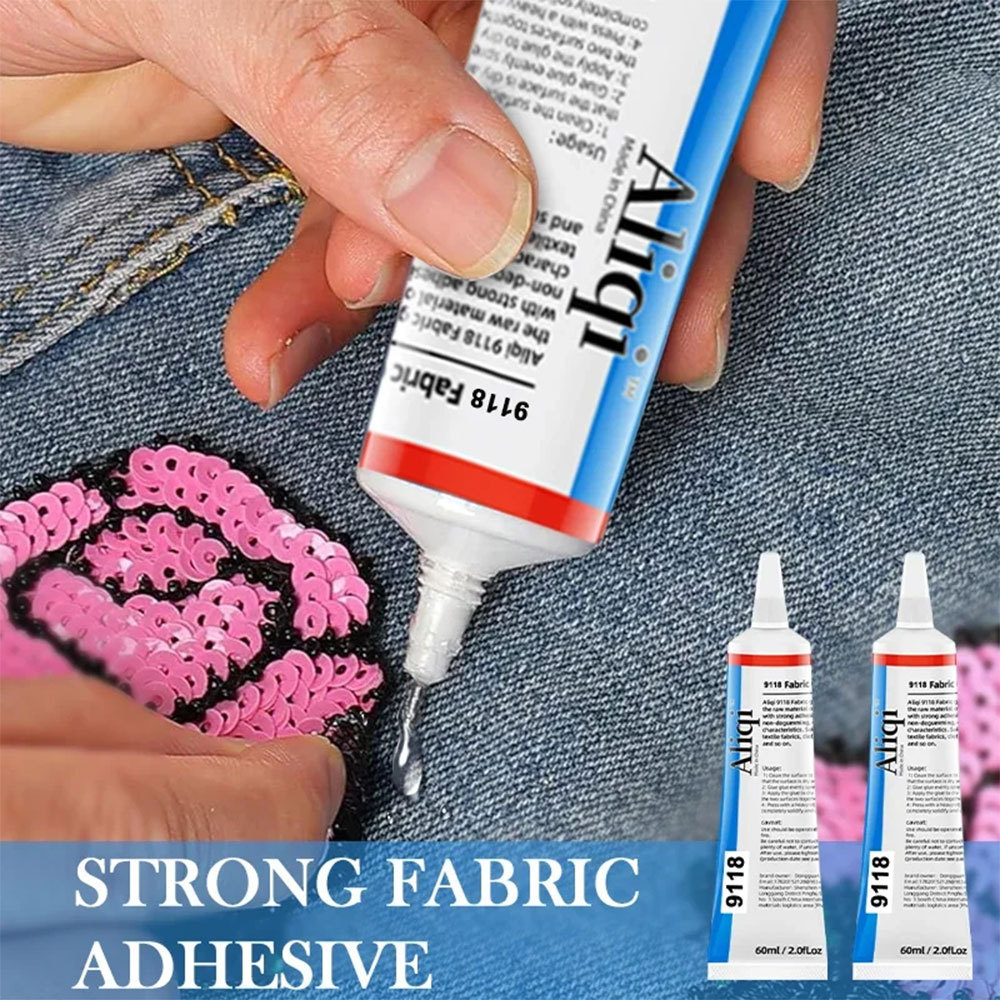 RC Cairan Lem Perekat Kain Fabric Adhesive Sew Glue Waterproof 60ml - 9118