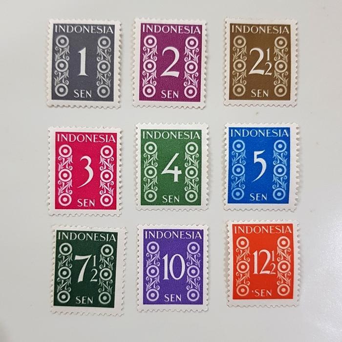 Perangko/Prangko Indonesia lama. 1949. Seri Angka Smelt. Set lengkap