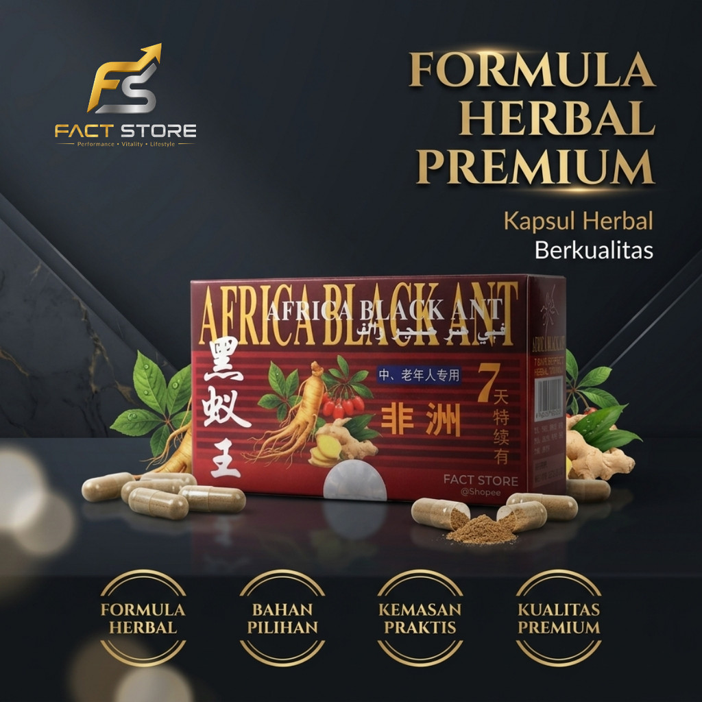 AFRICA BLACK ANT 15 II SEMUT HITAM Formula Herbal Berkualitas – Isi 30 Kapsul