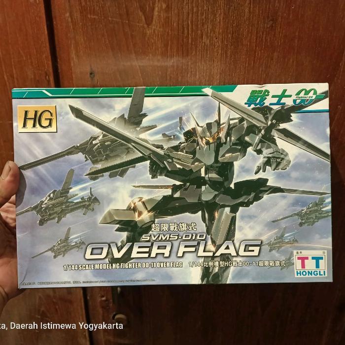 mainan robot gundam rakit susun over flag 1/144