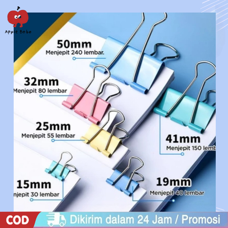 Binder Clip / Klip Kecil / Klip Warna / Penjepit Kertas / Jepitan Kertas / Klip Kertas