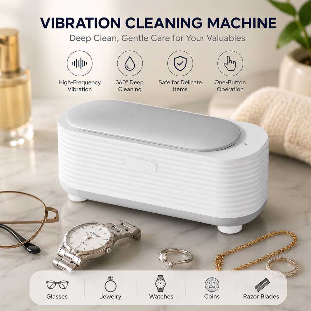Pembersih Kacamata Perhiasan Vibration Cleaning Machine Alat Cuci Jam Tangan Cincin Emas Getar Otoma