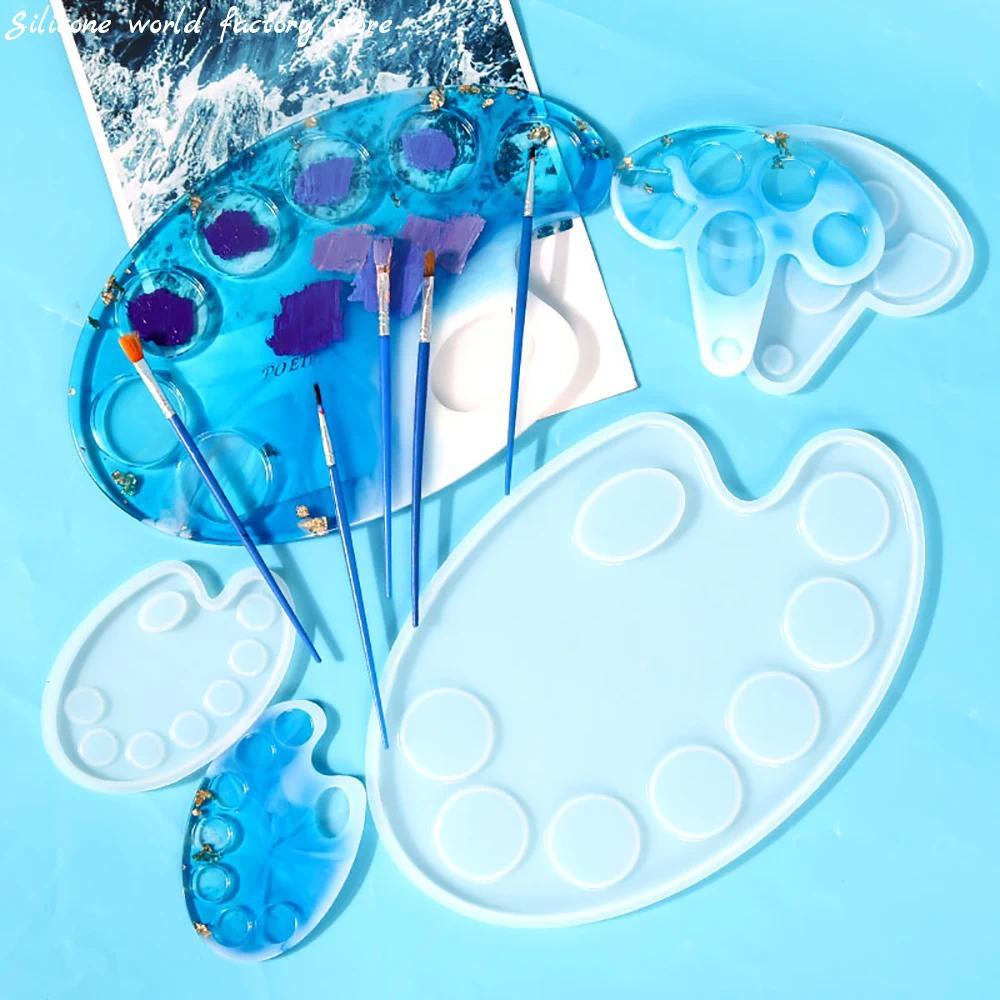Silicone world Epoxy Resin Mold Y Paint Drawing Board Silicone Mold Color Palette Mold Y Resin Jewel